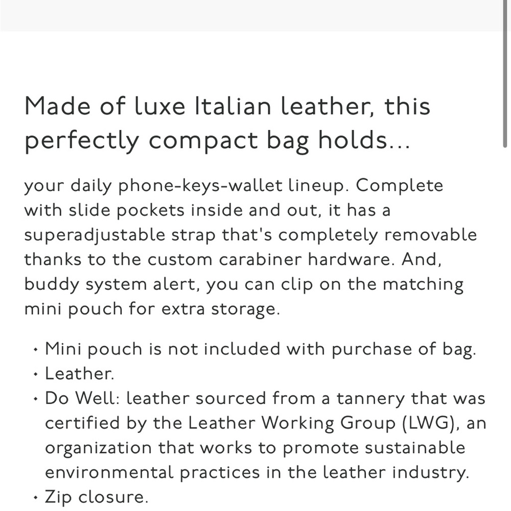 The Leather Carabiner Mini Crossbody Bag - Picture 2 of 11